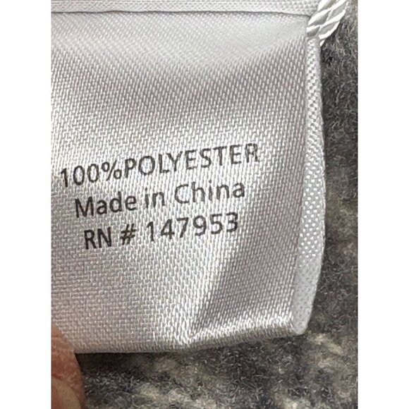 Gray and Cream Winter Scarf With Fringe Design Unisex Men's Women's New Tag - Picture 5 of 8